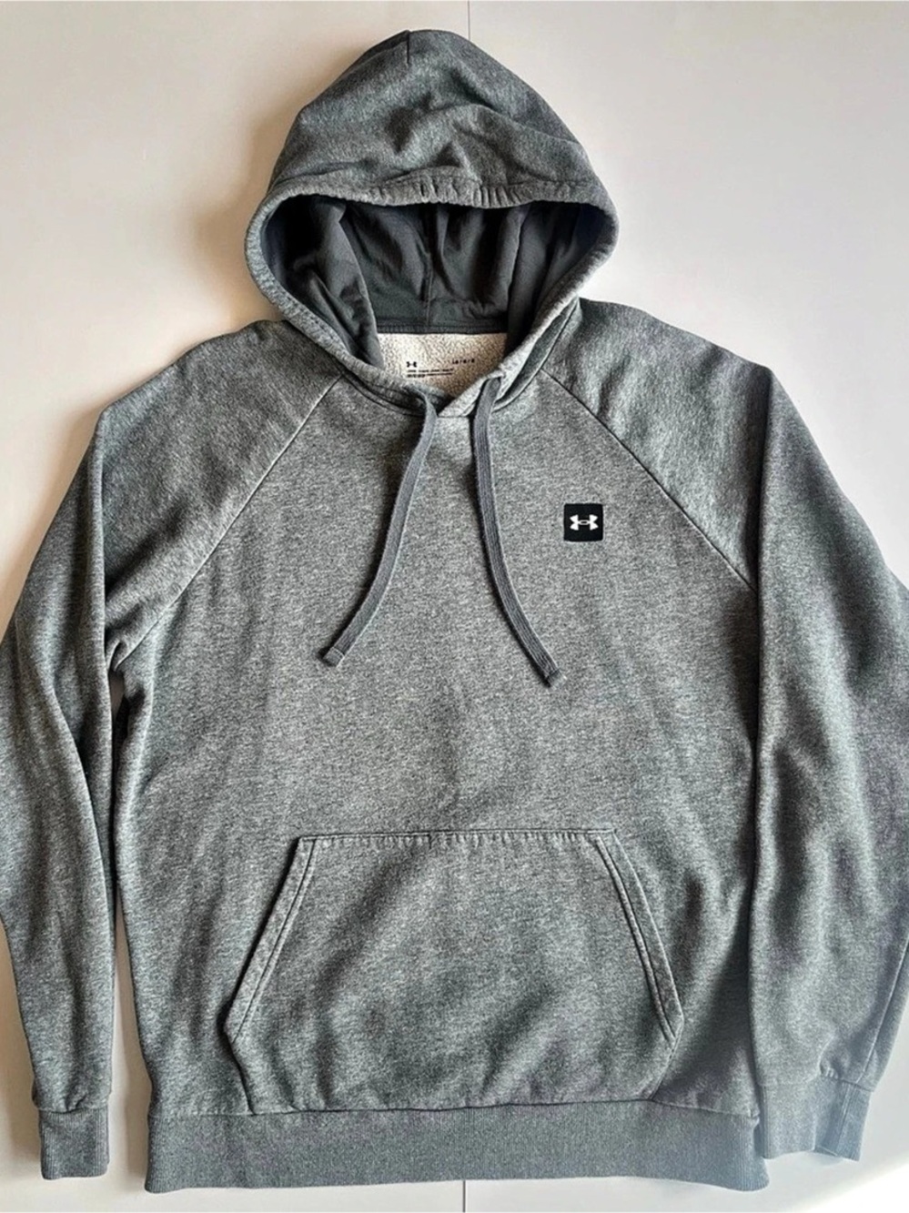Under Armour UA Rival Fleece Logo Hoodie Gray Large